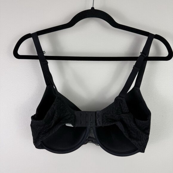 Chantelle 32DDD Black Lace Underwire Bra Smooth T-Shirt Everyday Comfort Fit - Picture 4 of 6